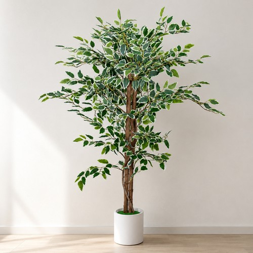 Artificial variegated ficus - variegated,