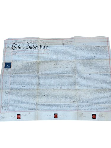Antique victorian deed 1871 - antique,