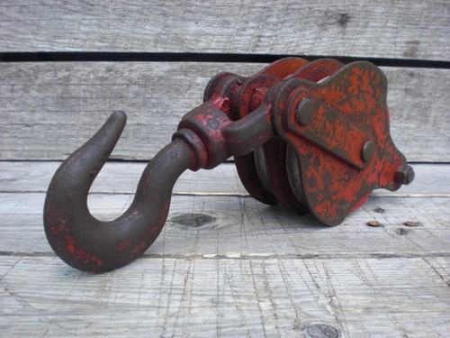 Vintage heavy duty pulley - pulley, +