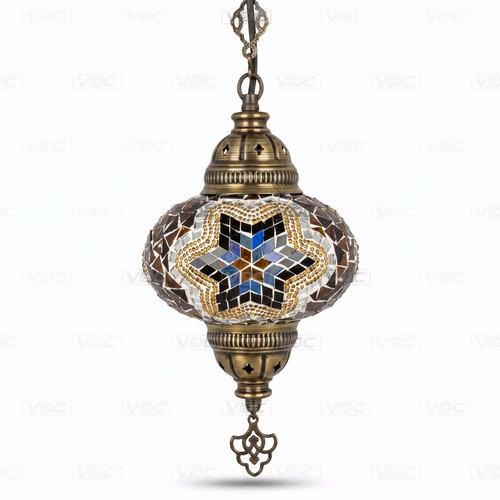 Blue star turkish - blue, mosaic