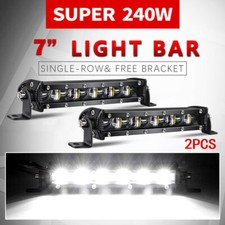2Pcs 8inch LED Work Light Bar Flood Spot Beam Offroad 4WD SUV Driving Fog Lights