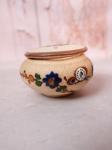 Vintage mexican pottery lidded - vintage,