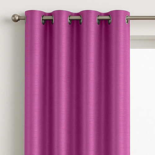 Faux silk curtains eyelet - silk,