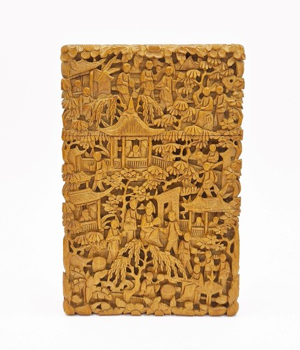 Fine chinese carved sandalwood - chinese,