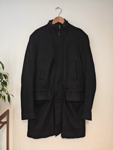 Zara man mens black long - long, coat