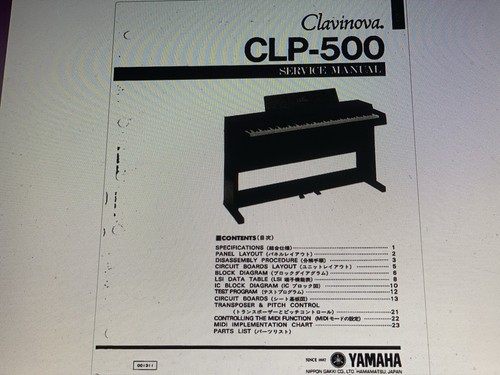 Yamaha clp 500 service manual - clp-500,