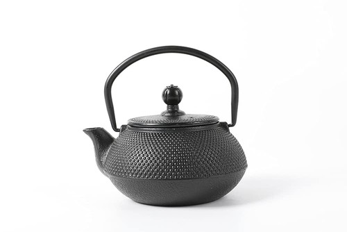 Cast iron teapot with - cast,
