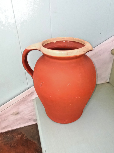 Large antique terracotta jug - antique,
