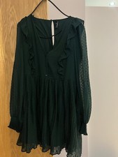 Zara Festive Green Playsuit Size M New X-MAs  Party 