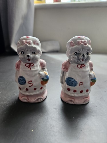Ceramic salt pepper pots cat - pots,