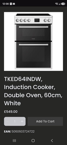 Teknix tked64indw induction - teknix,