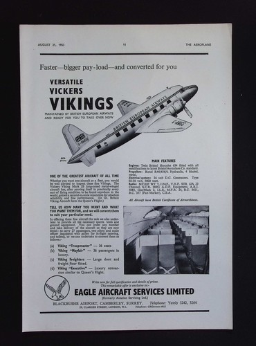 Original 1953 advert vickers - advert,