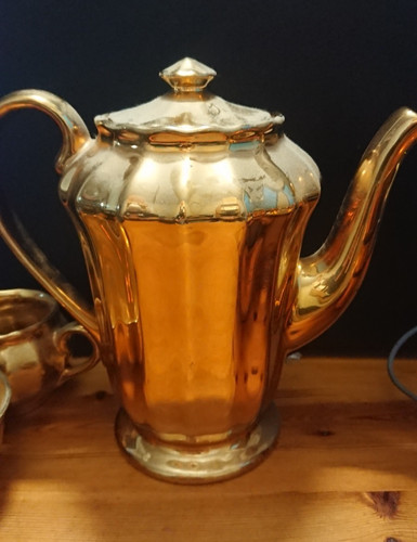 Vintage gold lustreware coffee