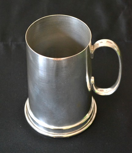 Silver plate golf tankard - silver, 19th