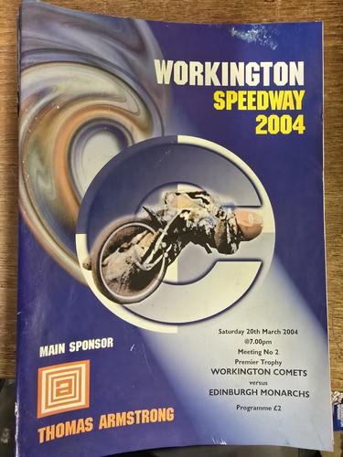 Workington speedway programme - speedway,