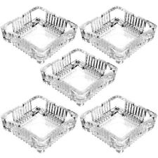 Pack of 5 Square Glass Crystal