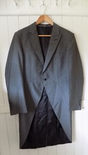 mens WILVORST GREY FORMAL FULL LENGTH MORNING SUIT JACKET SIZE 38"S CHEST
