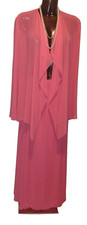 Frank Usher coral pink chiffon