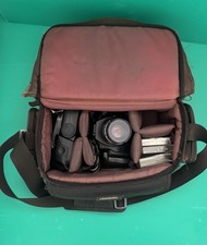 UNTESTED: Canon EOS 650 35mm Film Camera Bundle w/ Lens, Flash & Bag FOR PARTS