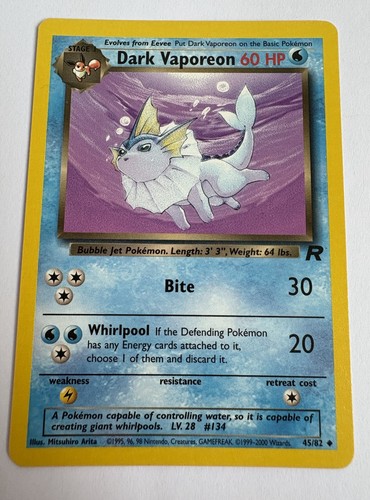 Pokémon tcg dark vaporeon - pokémon,
