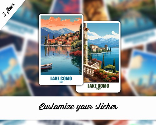 Lake como sticker italy - lake,