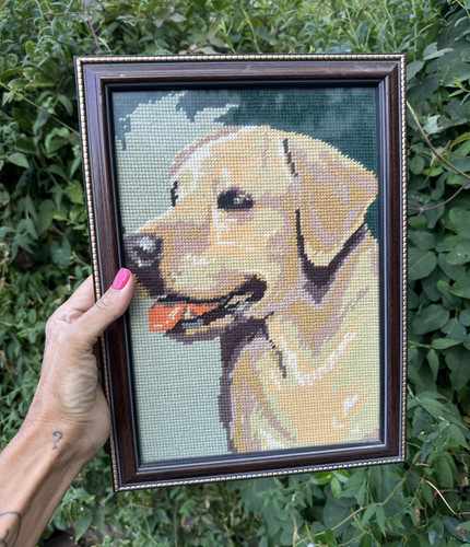 Framed finished cross - finished, stitch
