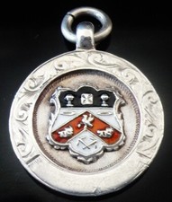 Sterling silver enamel pocket - sterling,
