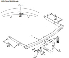 Swan Neck Tow Bar For MAZDA 3