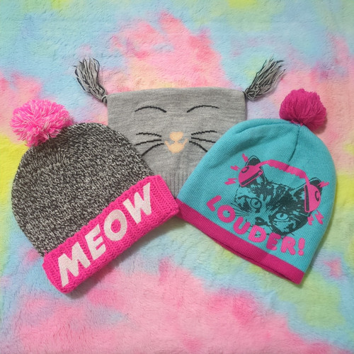 Cat kitten meow beanie - beanie, hats