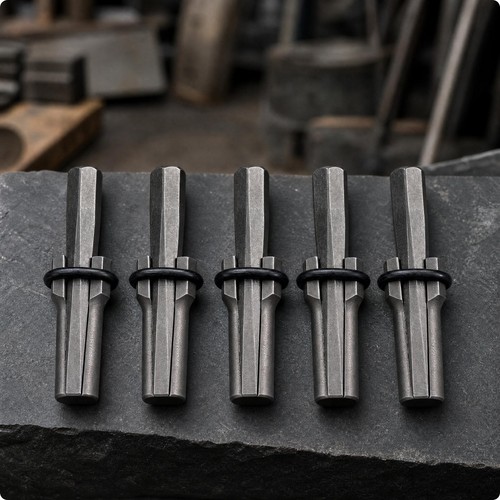 Pieces stone splitting wedge - 5,