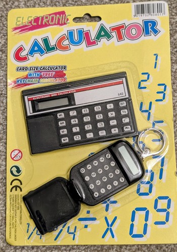 Electronic calculator card - electronic,