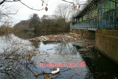 Photo river junk collected on - junk,