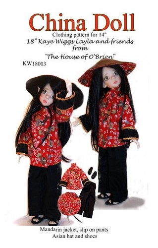 Kw18003 china doll - china, pattern