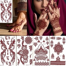 4 Sheets Waterproof Henna