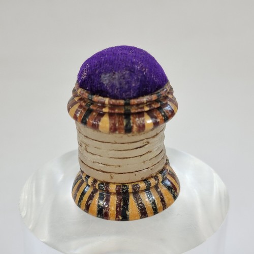 Antique miniature treen pin - treen,