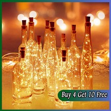 BUY 4 GET 14— Bottle String Lights Battery Cork Shaped Wedding Party 20 Led 2M