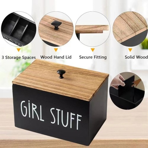 Wooden cotton pads - storage, box