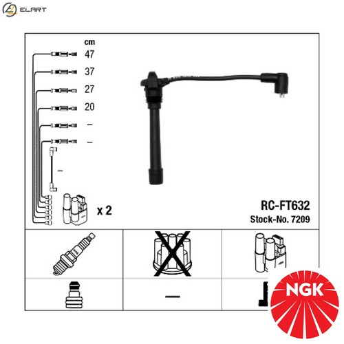 Ignition cable kit 7209 - cable,