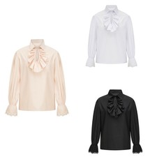 Breathable jabot collar shirt - breathable,