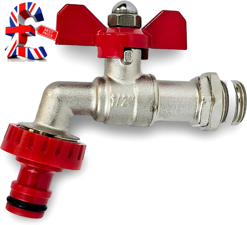 Butterfly handle garden tap - butterfly,