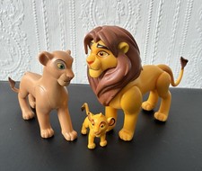 Disney Lion King Toys x3 Figures , Old Simba , Nala, Young Simba. Cake Toppers