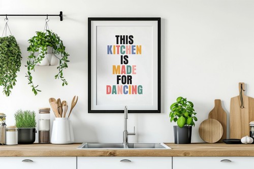 Modern typography kitchen wall - modern,