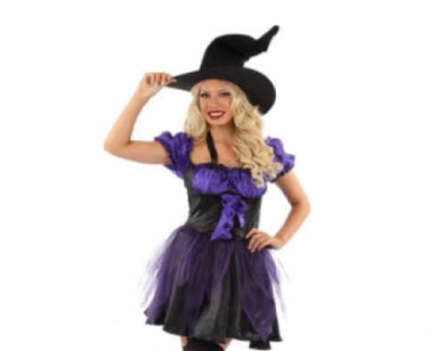 Ladies purple witch costume - ladies,