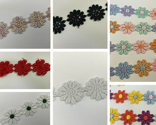 Guipure daisy lace - daisy, motif