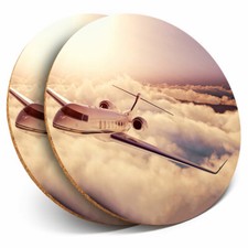 2 x Coasters - Private Jet