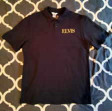 Elvis Presley - Polo Shirt - Black/Gold XL/TG/EG - Anvil - Combed Ring Spun, New