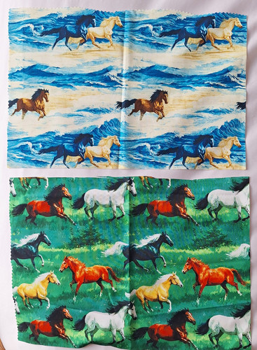 Fab running wild horses fabric