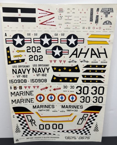 Decals esci vought f - vought, f-8e