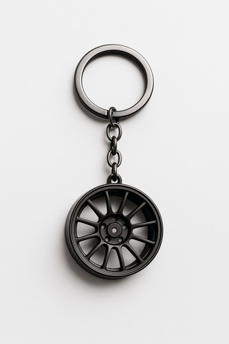 Wheel rim keychain - 3d,