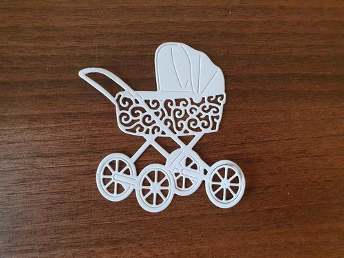 Tattered lace vintage pram - lace,